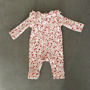 Pehr Baby Girl Winterberry Holiday Romper 0-3M like new